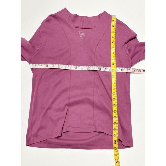 Hasting & Smith Women's V Neck 3/4 Sleeve Pullover Top Pink  Purple Mauve Medium - Picture 5 of 8